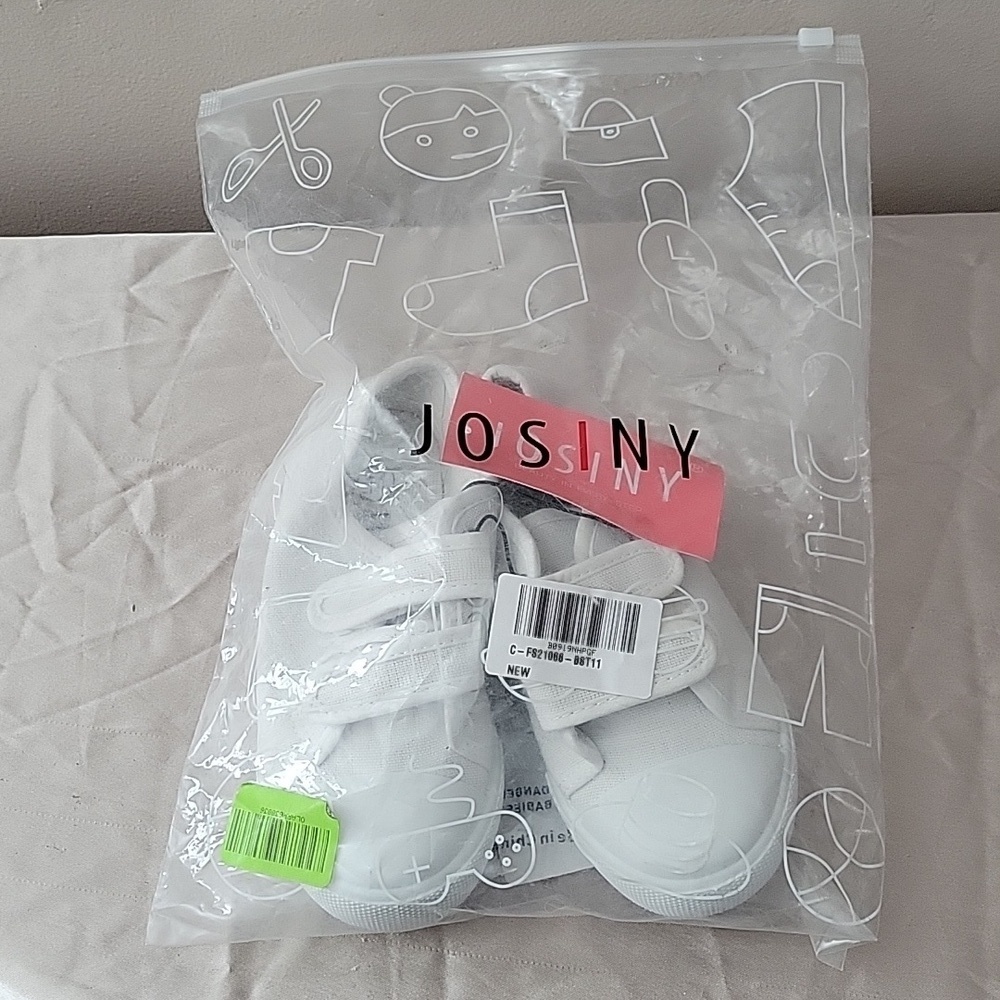 Josiny Kids Boy or Girl Canvas Hook & Loop Sneaker Size:11, NWT